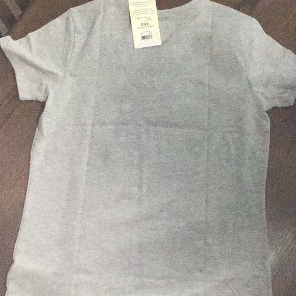 Gray Short Sleeve Tee with Blue and Red Print - Picture 7 of 7